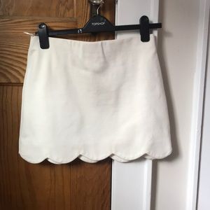 Topshop scalloped edge skirt